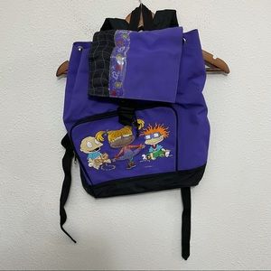 Nickelodeon The Rugrats Vintage Embroidered Angelica Purple Backpack